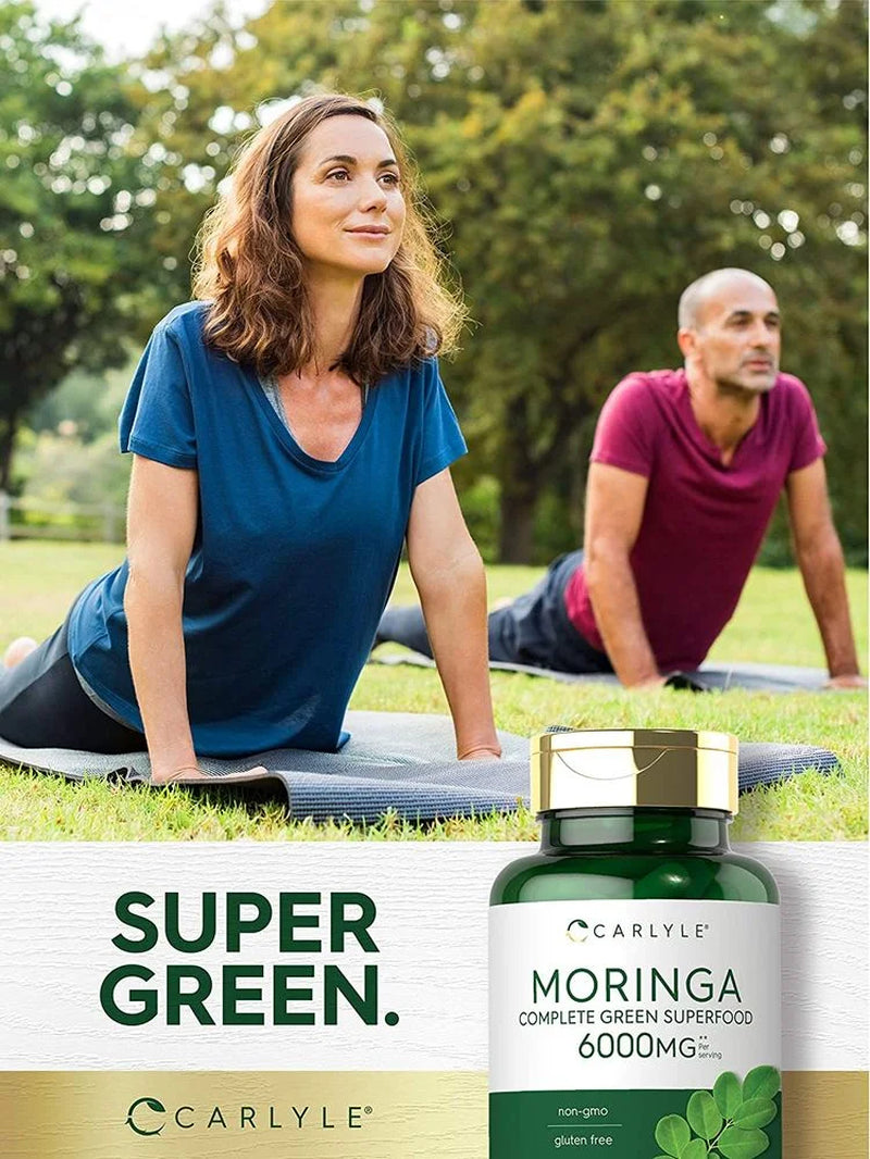 Moringa Oleifera | 6000 Mg | 180 Powder Capsules for Men and Women | by