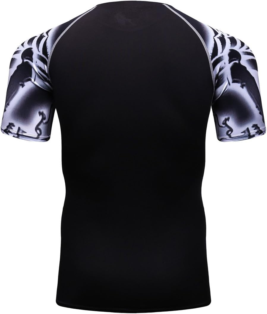 Men'S Lightweight Short Sleeve Cool Dry Rashguards Compression Sports Workout T-Shirt