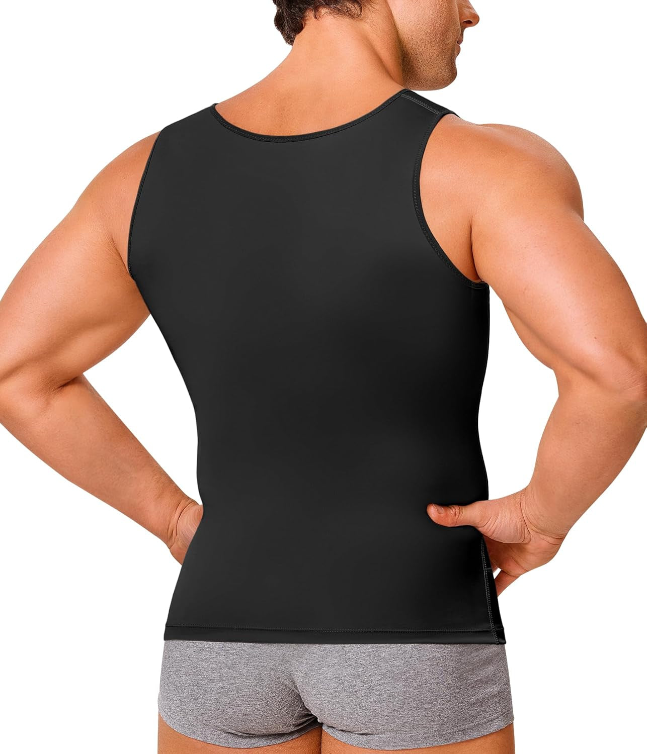 Men Compression Shirt Shapewear Slimming Body Shaper Vest Undershirt Tummy Control Tank Top