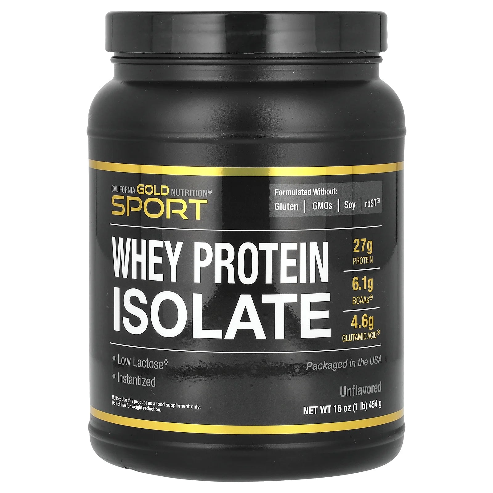 Sport, Whey Protein Isolate, Unflavored, 1 Lb (454 G)