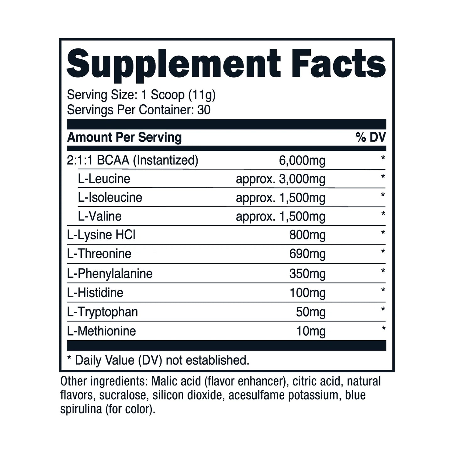 EAA Powder 30 Servings (Blue Raspberry)- Amino Acids Supplement