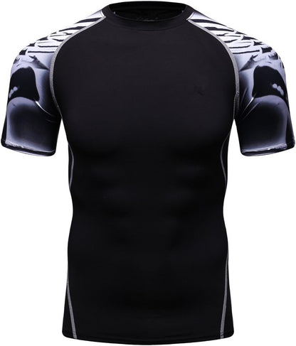 Men'S Lightweight Short Sleeve Cool Dry Rashguards Compression Sports Workout T-Shirt