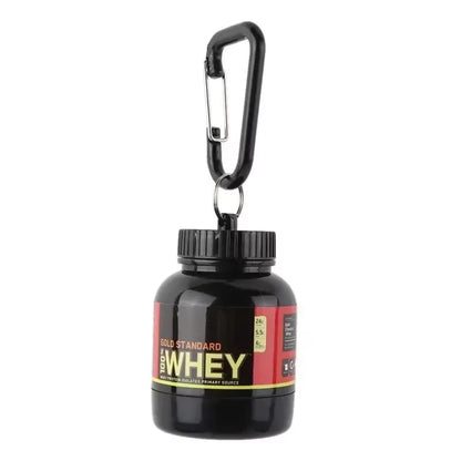 Portable Protein Powder Container Pill Organizer Protein Keychain Sport Nutrition Water Bottle Sport Whey Protein Supplement Cup