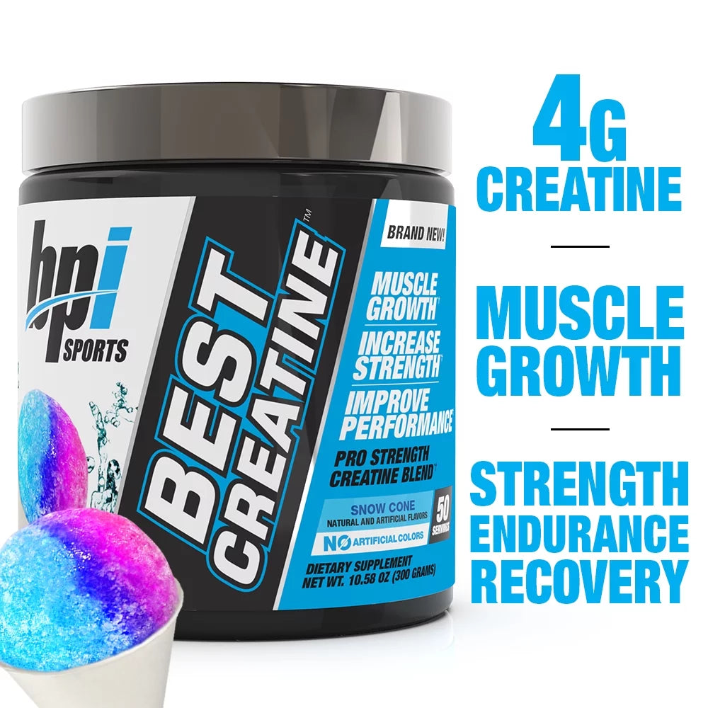 Best Creatine Powder, Snow Cone, 50 Servings